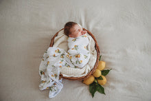 Load image into Gallery viewer, Baby Jersey Wrap &amp; Beanie Set &lt;br&gt; Lemon
