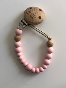Silicone Beaded Dummy Clip <br> Blush Pink
