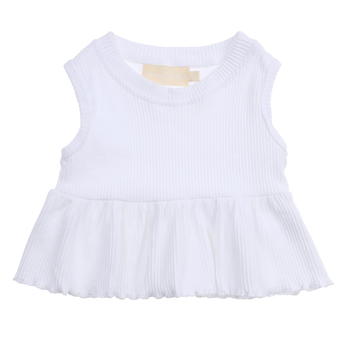 Sleeveless Peplum Top <br> Coconut