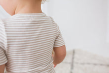 Load image into Gallery viewer, Short Sleeve Bodysuit &lt;br&gt; Fawn Stripe
