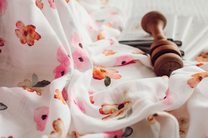 Organic Muslin Wrap <br> Poppy