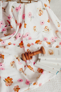 Organic Muslin Wrap <br> Poppy