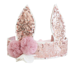 Sequin Bunny Crown <br> Rose Gold