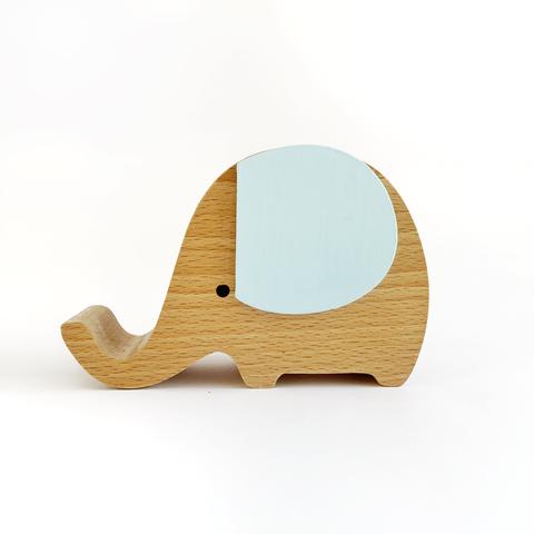 Wooden Musical Elephant <br> Blue