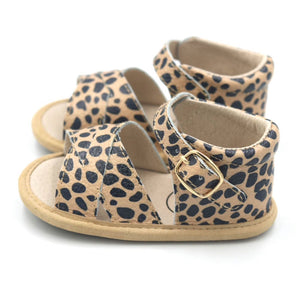 Madison Wax Leather Sandal <br> Leopard