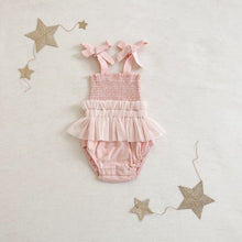 Load image into Gallery viewer, Shirred Tutu Romper- Ballet Pink
