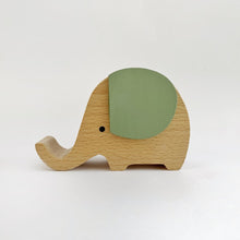 Load image into Gallery viewer, Wooden Musical Elephant &lt;br&gt; Sage
