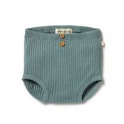 Organic Rib Nappy Pant <br> Pine Green